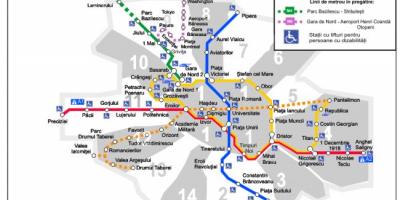 بخارست نقشه مترو