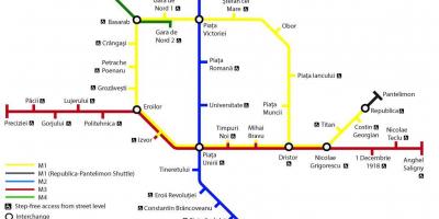 نقشه بخارست حمل و نقل عمومی 