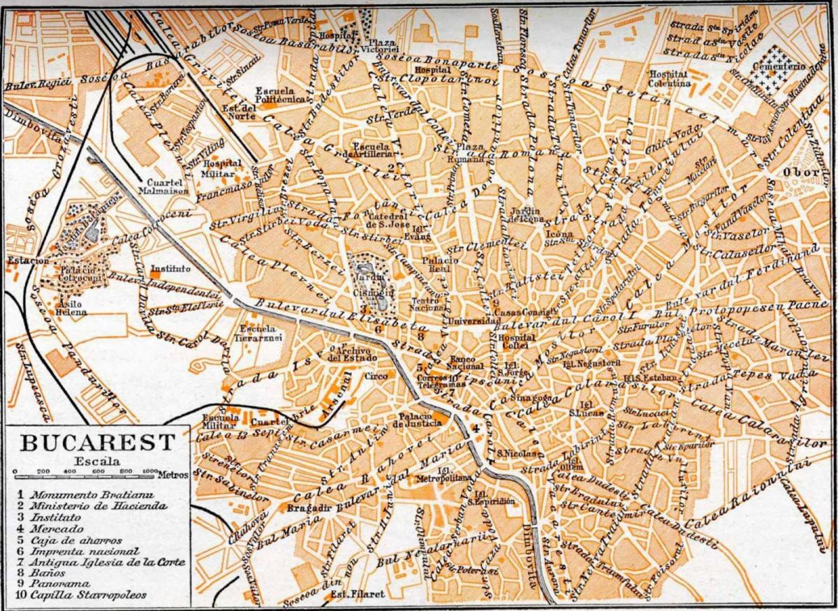 شهر بخارست نقشه