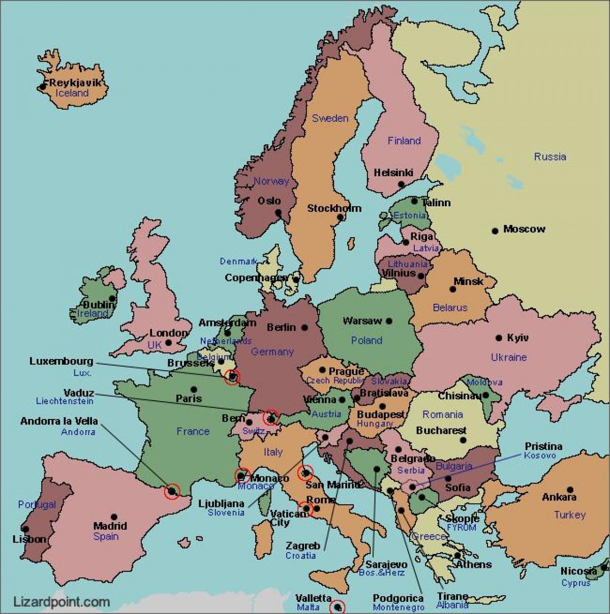 نقشه بخارست اروپا