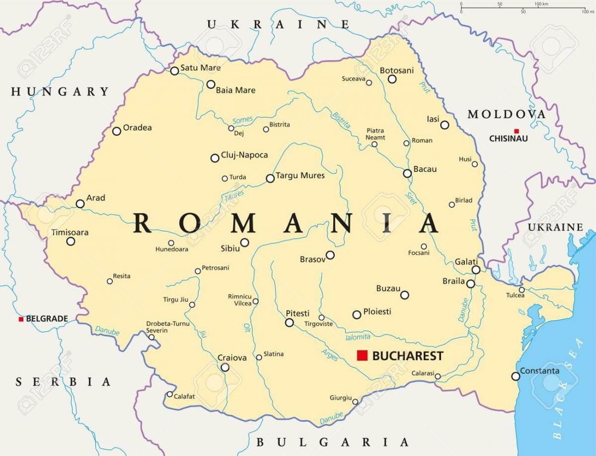 پایتخت رومانی نقشه