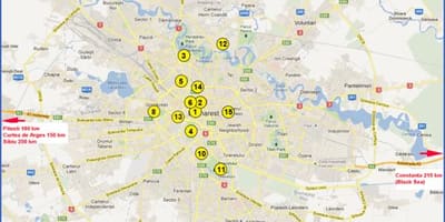 نقشه از bucharest, جاذبه های 